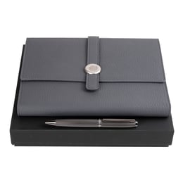 Hugo Boss Комплект химикалка и конферентна папка Executive, А5 сиви