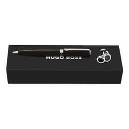 Hugo Boss Комплект химикалка и ръкавели Gear Icon, черни