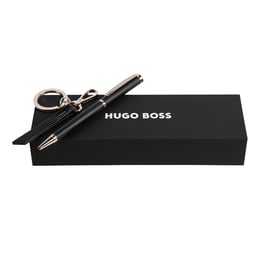 Hugo Boss Комплект химикалка и ключодържател Triga, черни