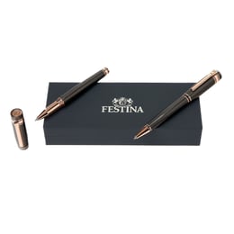 Festina Комплект ролер и химикалка Bold Stripe, в кутия, розово злато