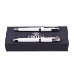 Festina Комплект писалка и химикалка Classicals Chrome, в кутия, бели
