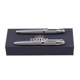 Festina Комплект писалка и химикалка Classicals Chrome, сиви