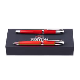 Festina Комплект писалка и химикалка Classicals Chrome, в кутия, червени
