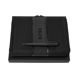 Hugo Boss Комплект химикалка и папка Arche Iconic, А5, черни