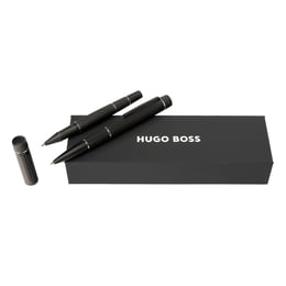 Hugo Boss Комплект химикалка и ролер Core, черни