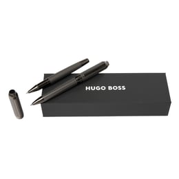 Hugo Boss Комплект химикалка и ролер Elemental, хром