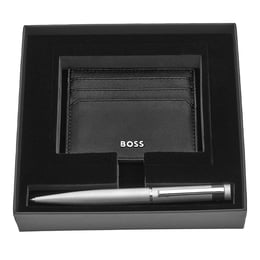 Hugo Boss Комплект портфейл и химикалка Iconic, бели