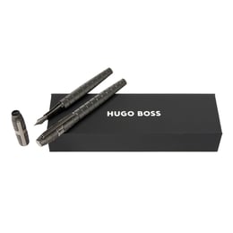 Hugo Boss Комплект писалка и ролер Quantum, хром