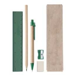 Cool Комплект Gabon, химикалка, молив, линия, острилка, гума, зелени