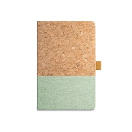 Тефтер Klee, A5, с корково покритие и лен, светлозелен