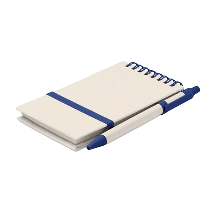 More Than Gifts Комплект тефтер и химикалка Mito, A6, от рециклиран картон, сини