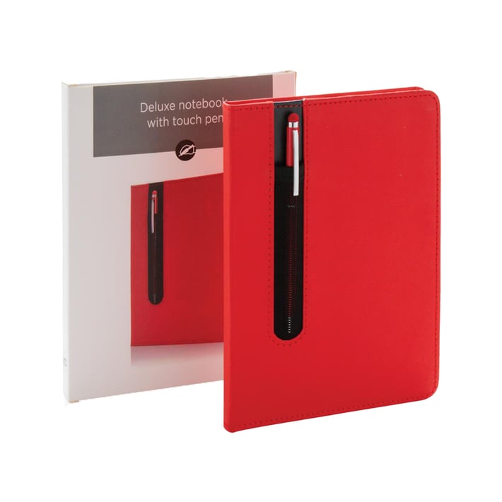 XD Комплект тефтер и химикалка, А5, червени
