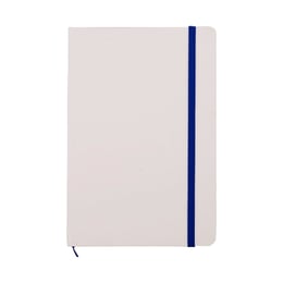 Тефтер Viena, А5, с ластик, широки редове, 80 листа, бяло-син