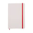 Тефтер Viena, А5, с ластик, широки редове, 80 листа, бяло-червен