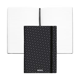 Hugo Boss Тефтер Monogram, A5, на редове, сив