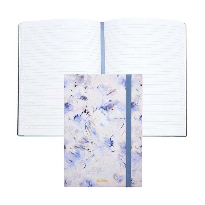 Hugo Boss Тефтер Tie-Dye Flower, A5, на редове, лилав