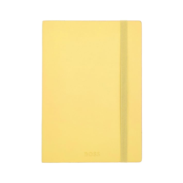 Hugo Boss Тефтер Pastel Classic, A5, на редове, светложълт