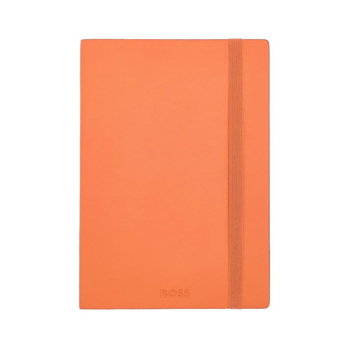 Hugo Boss Тефтер Pastel Classic, A5, на редове, оранжев