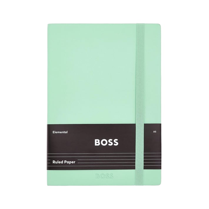 Hugo Boss Тефтер Pastel Classic, A5, на редове, светлозелен