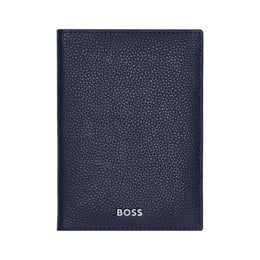 Hugo Boss Калъф за паспорт Classic Grained, тъмносин