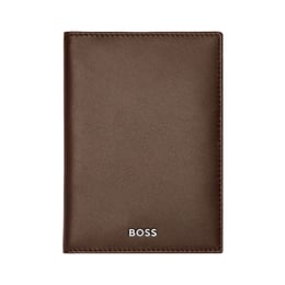 Hugo Boss Калъф за карти Classic Smooth, с 16 отделения, кафяв