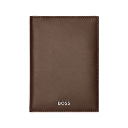 Hugo Boss Калъф за карти Classic Smooth, с 8 отделения, кафяв