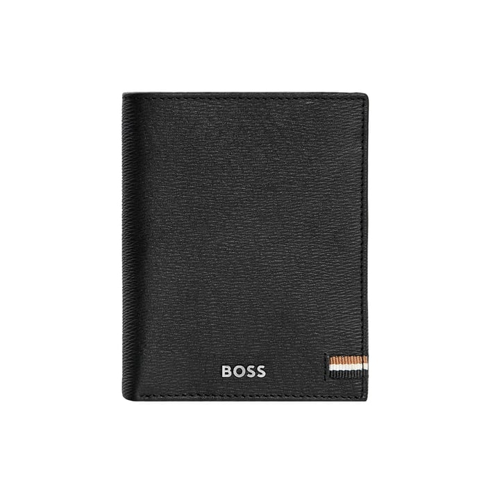 Hugo Boss Калъф карти и монети Iconic, черен