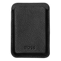 Hugo Boss Калъф за карти Classic Grained, магнитен, за телефон, черен