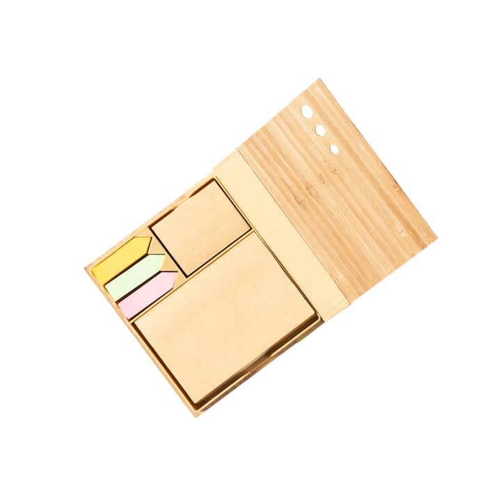 Cool Кутия с листчета и индекси Castor, бамбукова