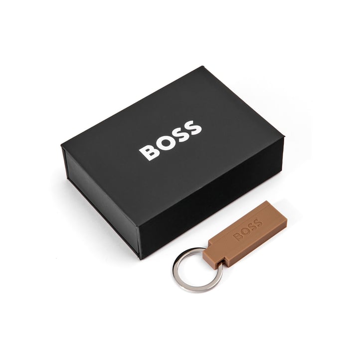 Hugo Boss Ключодържател Edge Iconic, карамел