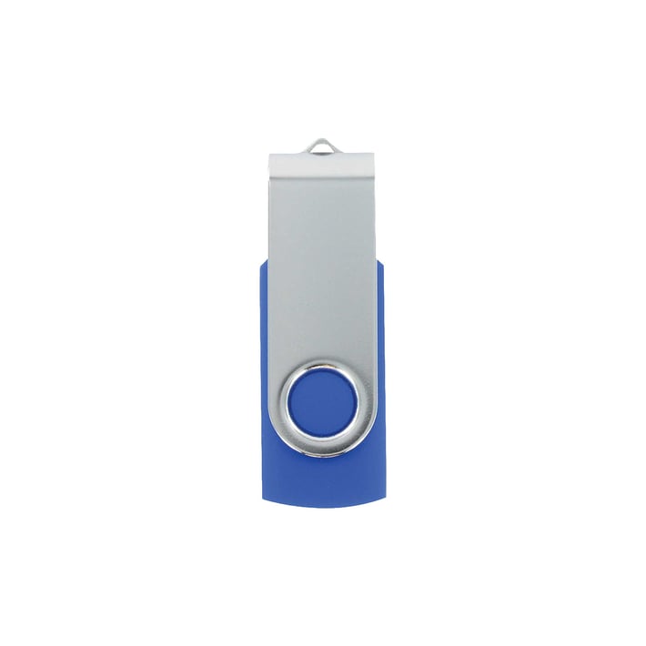 USB флаш памет Swivel, USB 2.0, 16 GB, без лого, синя