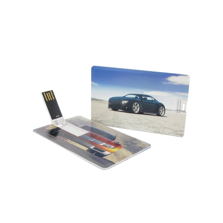 USB флаш памет Credit Card, USB 2.0, 8 GB, без лого, бяла