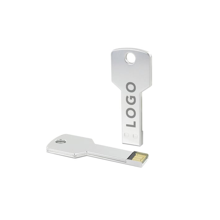 Stick key USB флаш памет, USB 2.0, 8 GB, с форма на ключ, сребриста