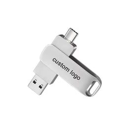 USB флаш памет Premium, 32 GB, USB 2.0, USB Type A, USB Type C, сребриста