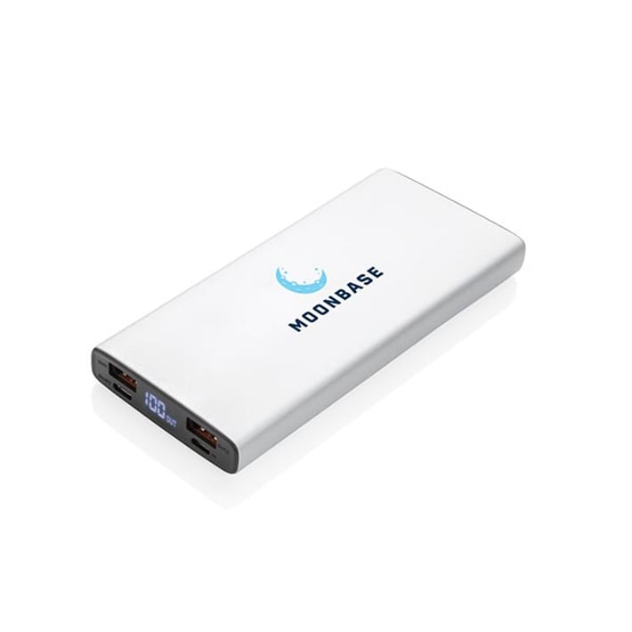 XD Мобилна батерия, 10000 mAh, сребриста