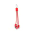 Cool Кабел 3 в 1 USB Scolt, Lightning, micro USB и USB type C, червен