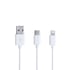 Zaref Кабел 3 в 1 USB, Lightning, micro USB и USB type C, син