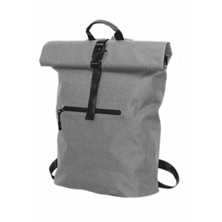 Раница Rolltop, водоустойчива, с джоб, 300D RPET, 40 х 60 cm, сива