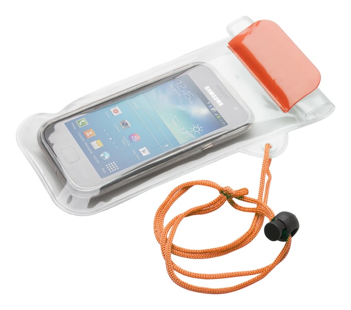 Калъф за телефон Wapro, 95 х 230 mm, прозрачен, оранжев