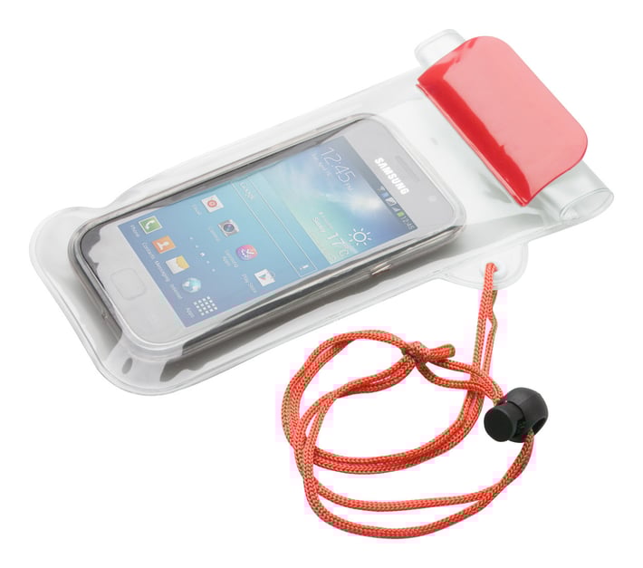 Калъф за телефон Wapro, 95 х 230 mm, прозрачен, червен