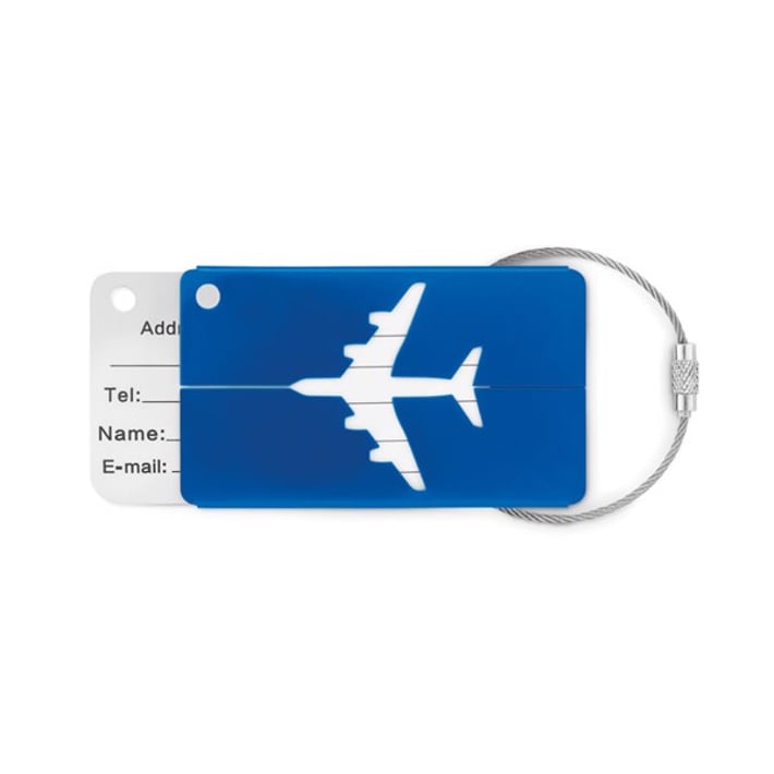 More Than Gifts Етикет за багаж Fly Tag, алуминиев, син