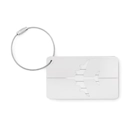 More Than Gifts Етикет за багаж Fly Tag, алуминиев, сребрист мат
