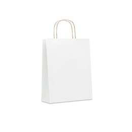 More Than Gifts Хартиена торбичка Paper Tone, размер M, 25 х 11 х 32 cm, бяла