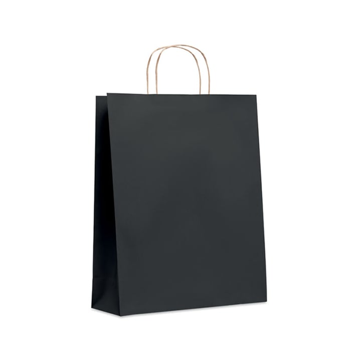 More Than Gifts Хартиена торбичка Paper Tone, размер L, 32 х 12 х 40 cm, черна