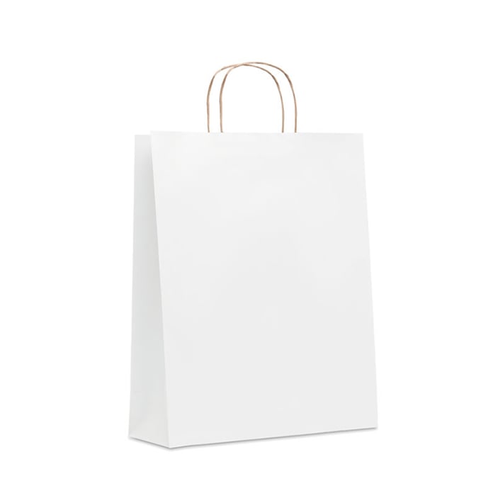 More Than Gifts Хартиена торбичка Paper Tone, размер L, 32 х 12 х 40 cm, бяла