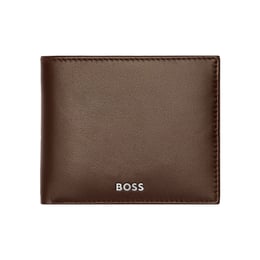 Hugo Boss Портфейл Classic Smooth, с капак, кафяв