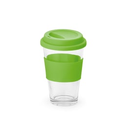 Чаша за пътуване Barty, стъклена, 330 ml, светлозелена