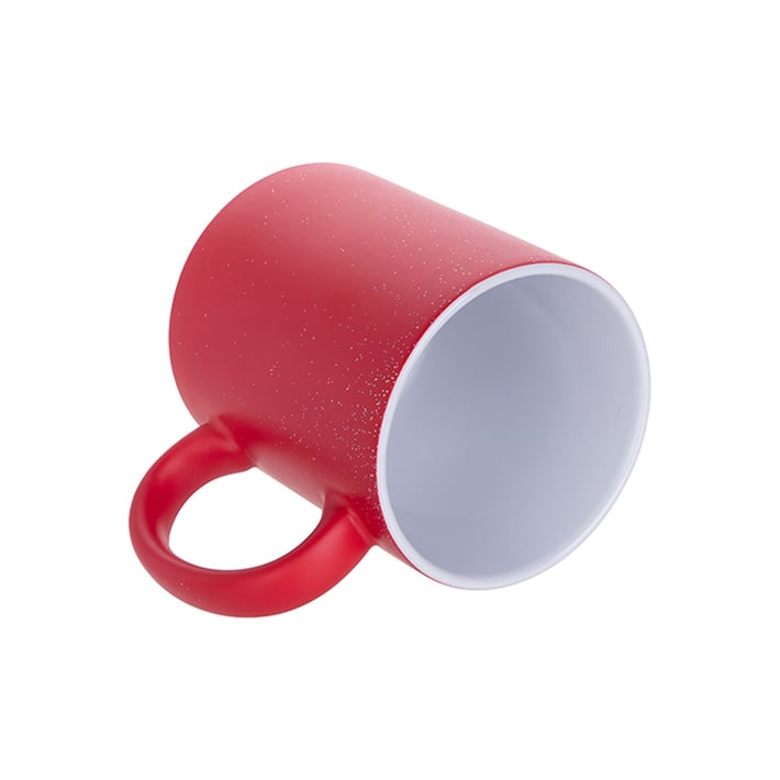 BESTSUB Магическа чаша, керамична, 330 ml, червена, с възможност за персонализация
