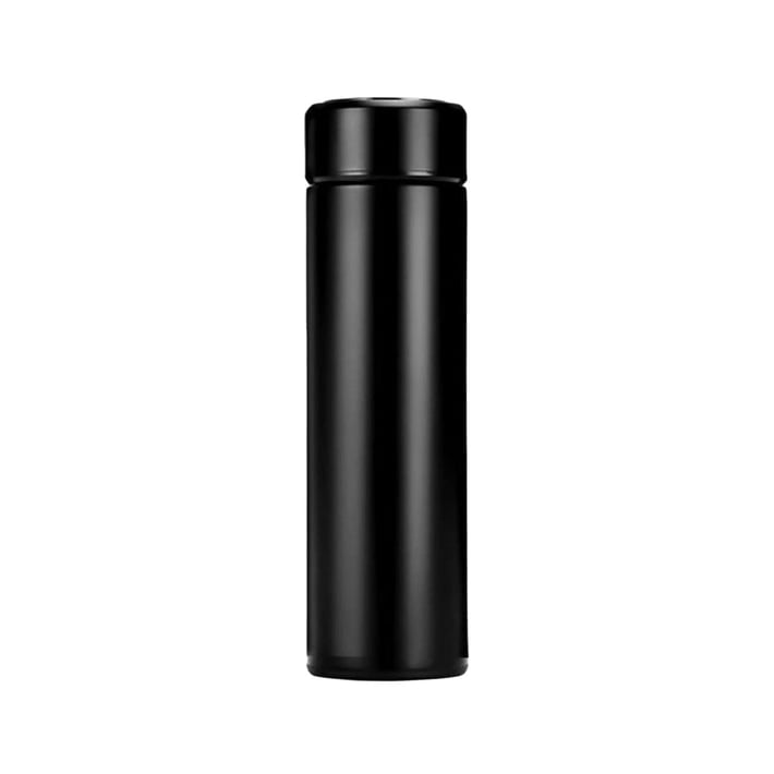 Термос Smarty, метален, двустенен, с индикатор, 500 ml, черен