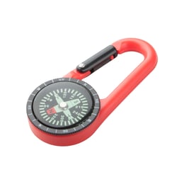 Cool Ключодържател-карабинер Clark, с компас, червен